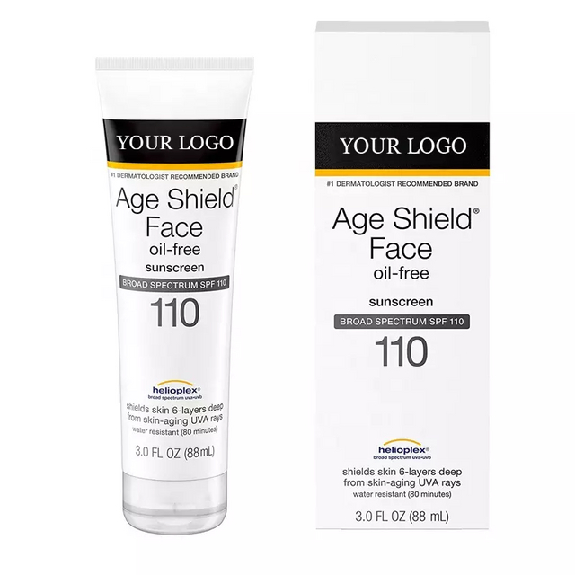 Lotion de protection solaire naturelle de marque privée SPF 110, crème hydratante blanchissante, crème solaire biologique