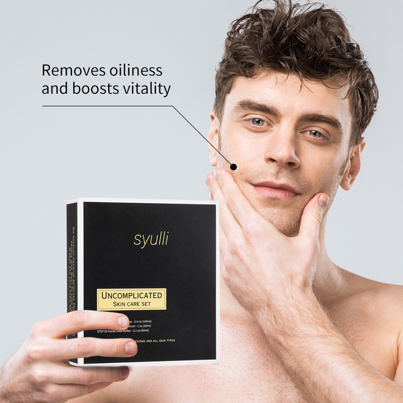 Syulli Coffret de soins de la peau simples pour hommes - 3 pièces
