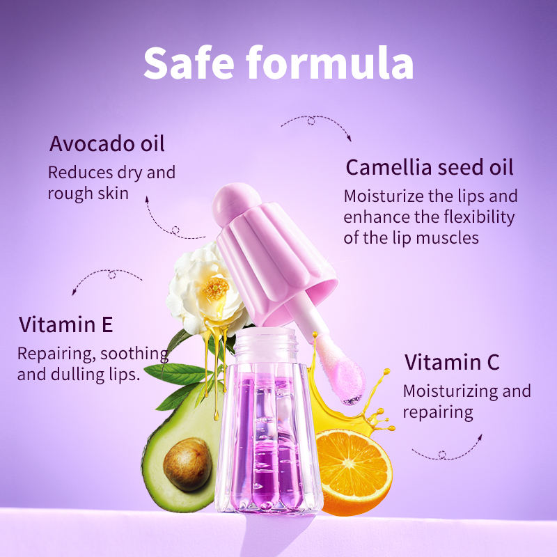 Huile d'argan biologique personnalisée, Peptides végétaliens, haute brillance, hydratante, éclaircissante, réparation de marque privée, soins pour les lèvres