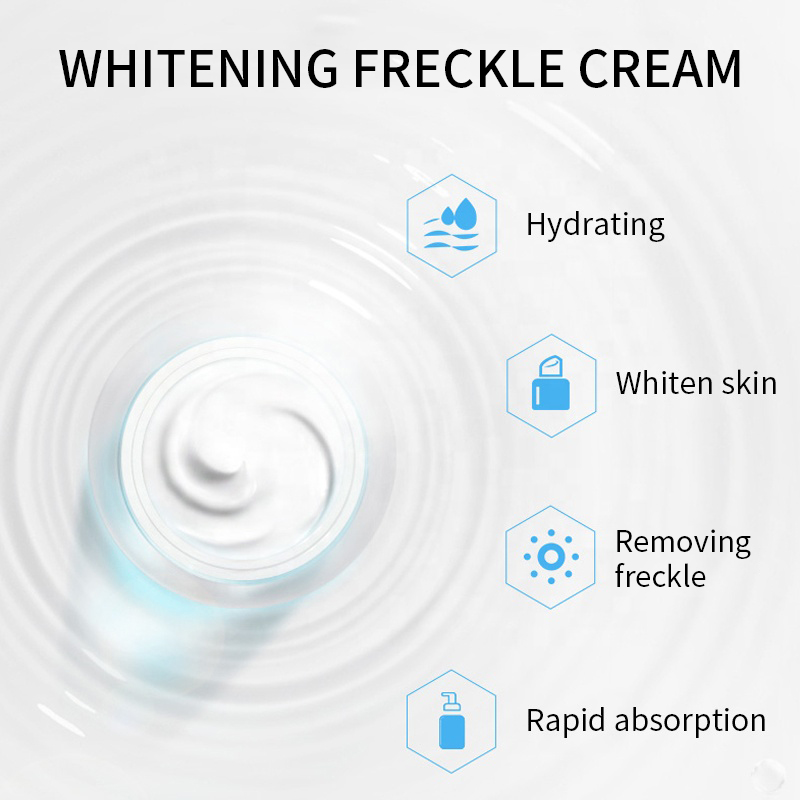 Cr&egrave;me pour le visage anti-taches de rousseur blanchissante de marque priv&eacute;e (7)