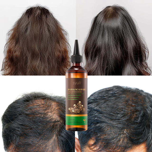 Huile pour cheveux et cuir chevelu Syulli | Pépins de raisin, ricin, géranium et jasmin | Soins capillaires haut de gamme