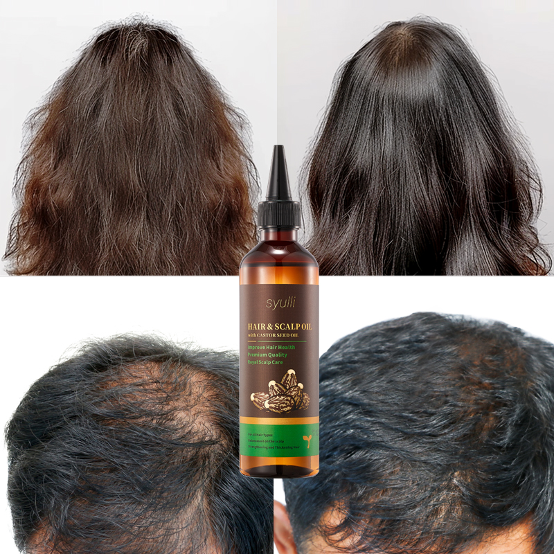 Huile pour cheveux et cuir chevelu Syulli | Pépins de raisin, ricin, géranium et jasmin | Soins capillaires haut de gamme