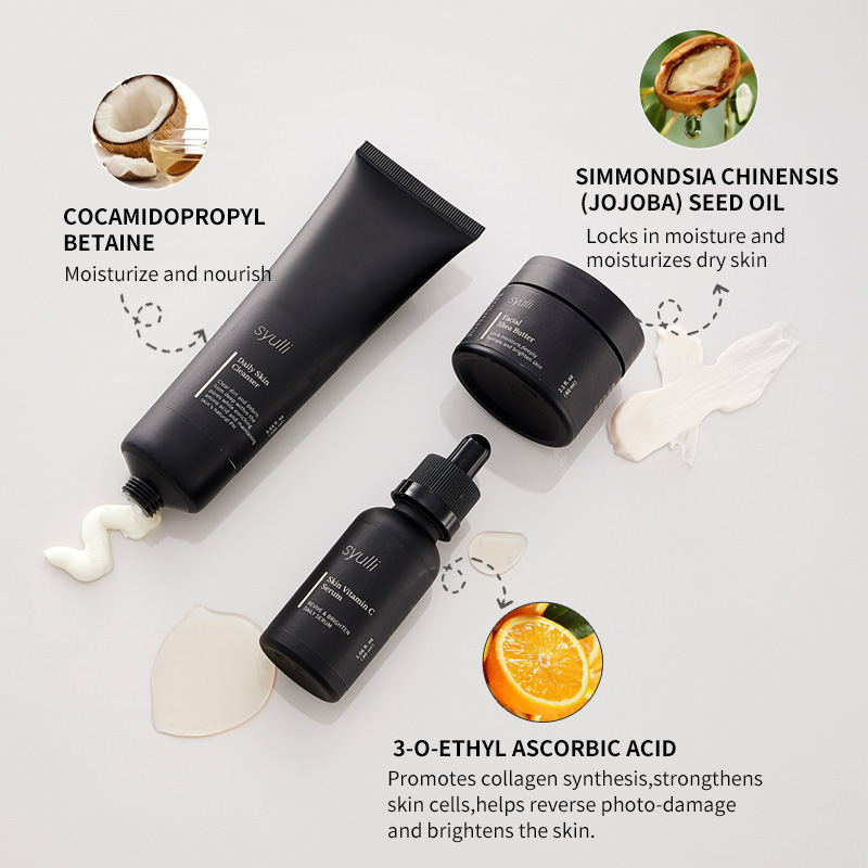Syulli Coffret de soins de la peau simples pour hommes - 3 pièces