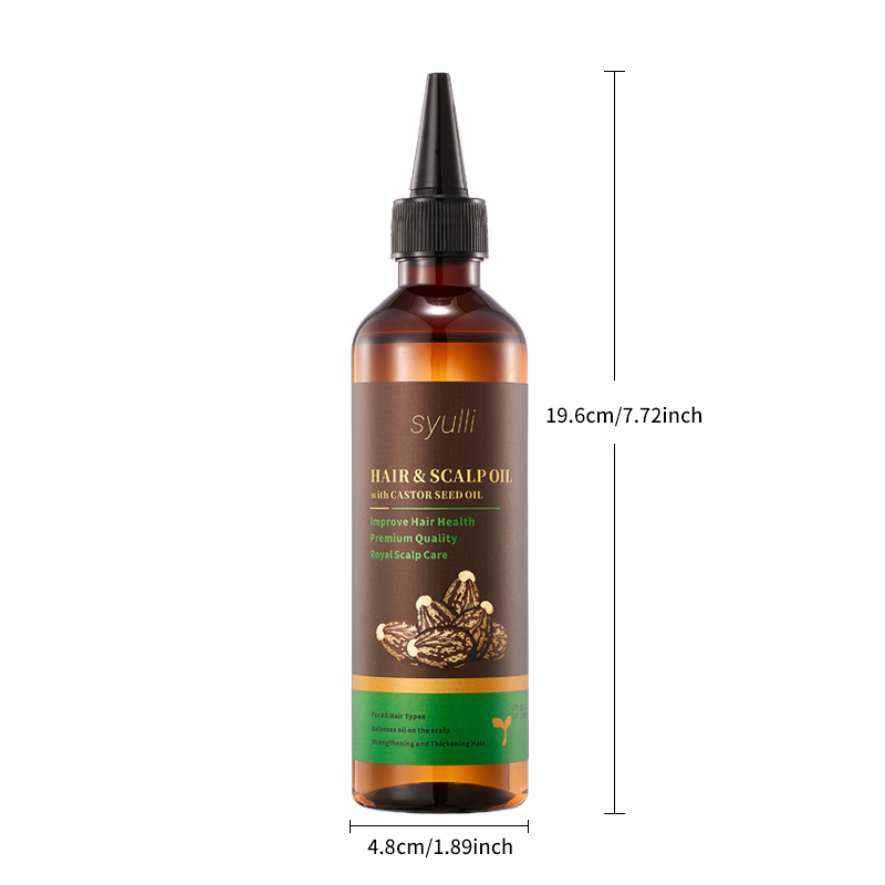 Huile pour cheveux et cuir chevelu Syulli | Pépins de raisin, ricin, géranium et jasmin | Soins capillaires haut de gamme