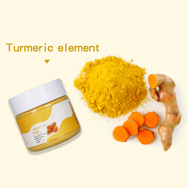 Masque facial à l'argile de curcuma de marque privée