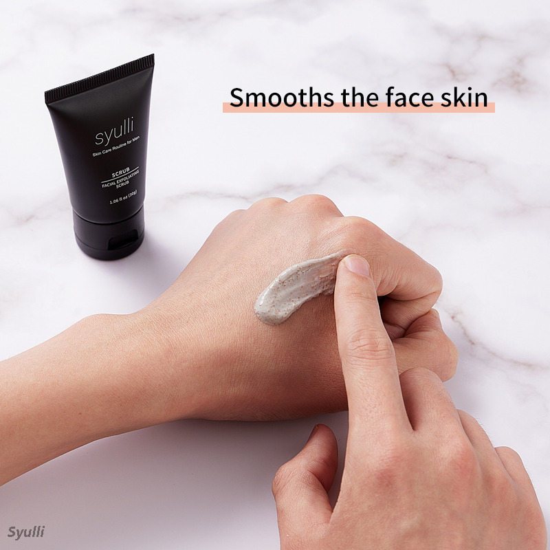 Système de soins de la peau Syulli pour hommes (ensemble de 4 pièces) – Nettoyer, exfolier, hydrater le jour, réparer la nuit.